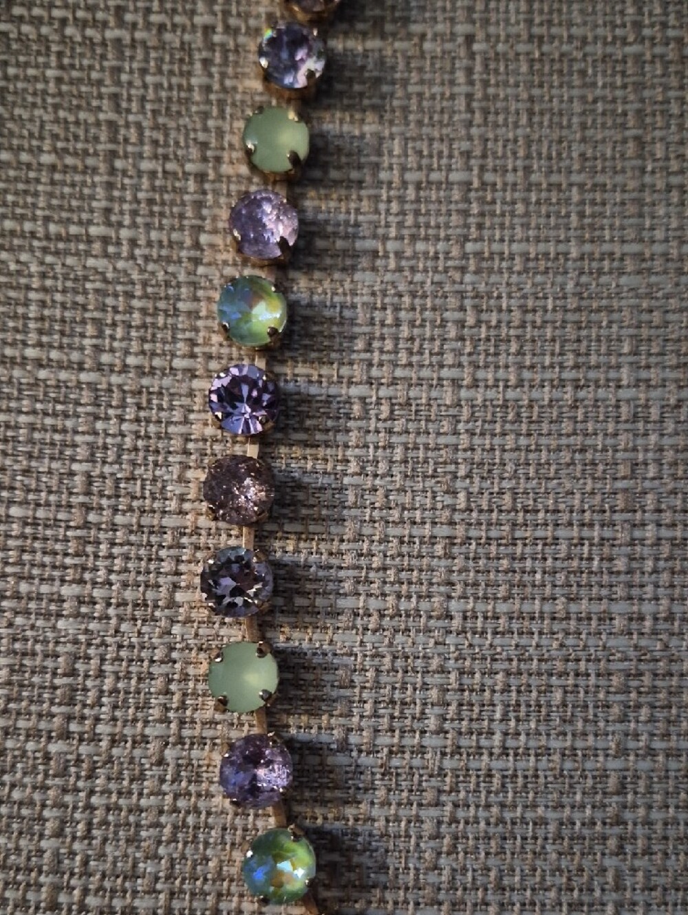 Mariana Gold-Tone Lavender & Mint Crystal Necklace - Picture 2 of 4